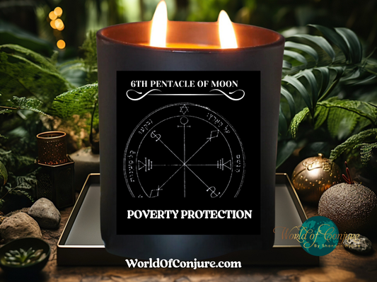 POVERTY PROTECTION | King Solomon 6th Pentacle of the Moon Ritual Candle Kit